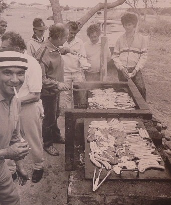 Percy Cruse at a barbeque